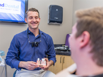 man and boy smiling in Naperville