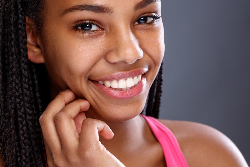 young woman smiling